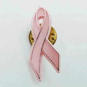 Breast Cancer Awareness Pink Ribbon Lapel Hat Pin